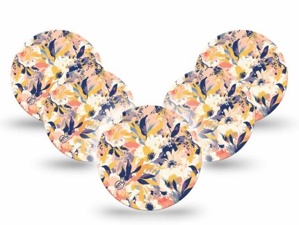 ExpressionMed OverPatch Tinted Blooms Adhesive Patch Freestyle Libre 3