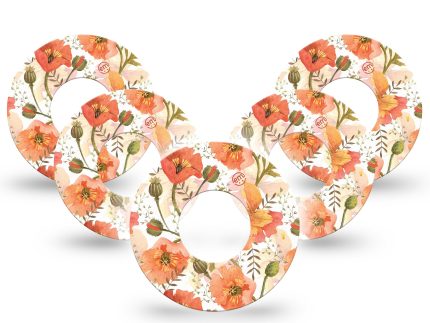 ExpressionMed Peachy Blooms Adhesive Patch Freestyle Libre 2