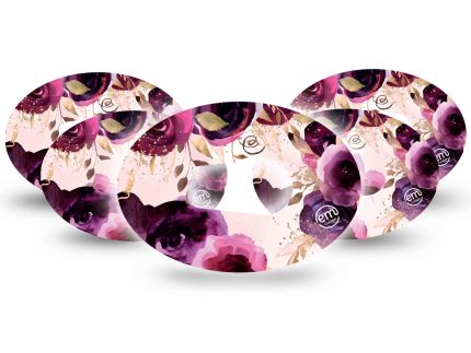 ExpressionMed Purple Bouquet Adhesive Patch Dexcom G6/One