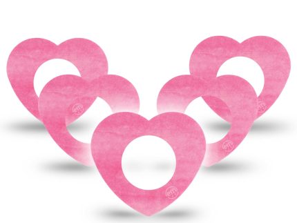 ExpressionMed Pink Horizon Heart Shaped Adhesive Patch Freestyle Libre 2