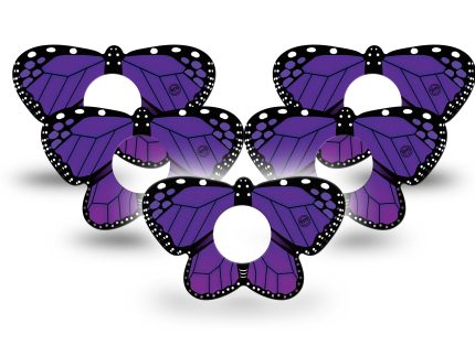 ExpressionMed Purple Monarch Butterfly Adhesive Patch Infusion Set