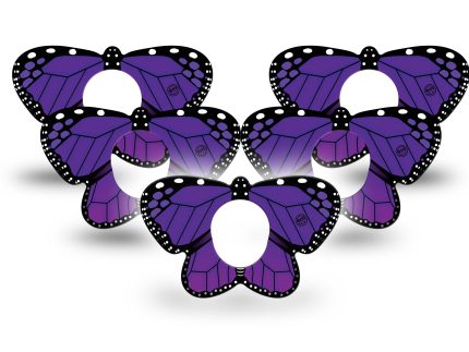 ExpressionMed Purple Monarch Butterfly Dexcom G7/Dexcom ONE+ Adhesive Patch