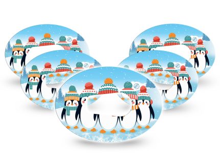 ExpressionMed Penguins in a Row Adhesive Patch Dexcom G6/One