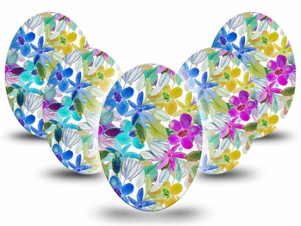 ExpressionMed Watercolour Floral Adhesive Patch Oval