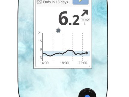 Freestyle Libre 2 Reader Sticker (Blue Marble)