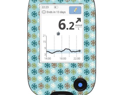 Freestyle Libre 2 Reader Sticker (Frosty Snowflakes)