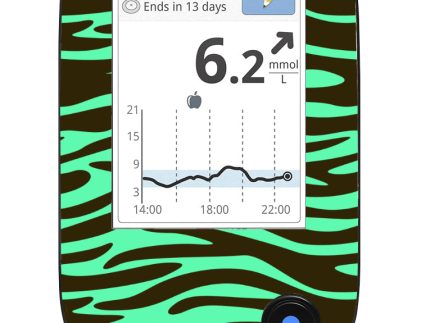 Freestyle Libre 2 Reader Sticker (Mint Zebra)