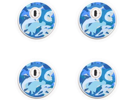Freestyle Libre 3 Sensor Sticker (Shark Camo) 4pk