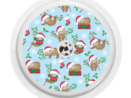 Freestyle Libre 2 Sensor Cover Sticker (Sloth Santas)