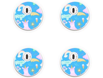 Freestyle Libre 3 Sensor Sticker (Unicorns & Rainbows) 4pk