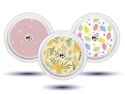 Freestyle Libre 2 Sensor Cover (Yellow Sparkle) 3pk