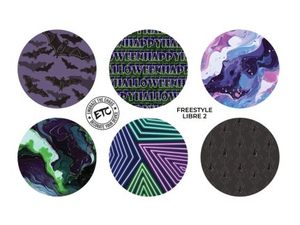 Freestyle Libre 2 Sensor Stickers (Neon Midnight) 6 pack