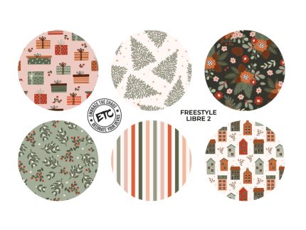 Freestyle Libre 2 Sensor Stickers (Warm Christmas) 6 pack