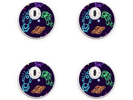 Freestyle Libre 3 Sensor Sticker (Neon Space) 4pk