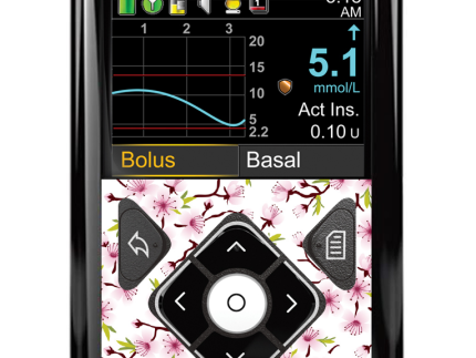 Medtronic 640G/670G/780G Button Panel Sticker (White Cherry Blossom)