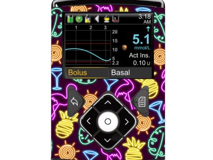 Medtronic 640/670/780G Pump Sticker (Neon Nights)