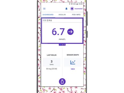 Omnipod 5 Cover Sticker (White Cherry Blossom)