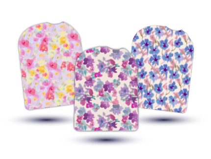 Omnipod Cover Stickers (Blurry Pansies) 3 Pack