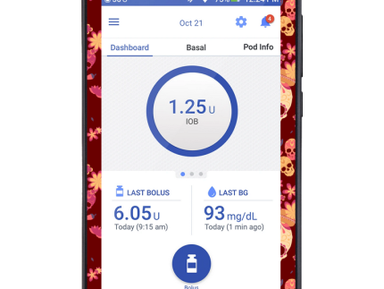 Omnipod DASH Cover (Candy Skulls)