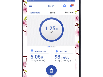 Omnipod DASH Cover (White Cherry Blossom)