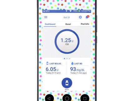Omnipod DASH Cover (Multi-Coloured Stars)