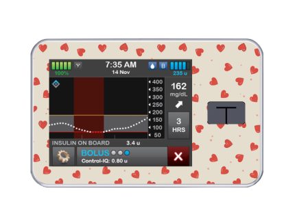 T:slim Cover Sticker (Lovehearts)