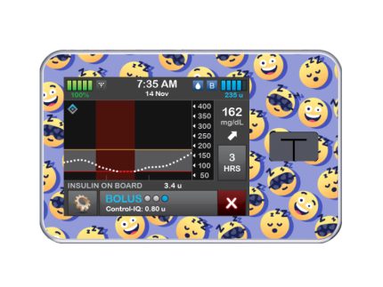 T:slim Cover Sticker (Purple Emoji)