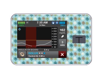 T:slim Cover Sticker (Frosty Snowflakes)